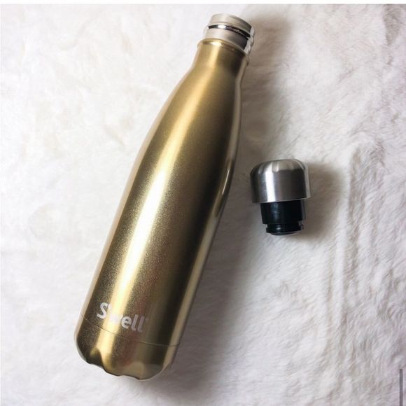 Gold Swell Stainless Steel Insulated Water Bottle - Picture 1 of 7
